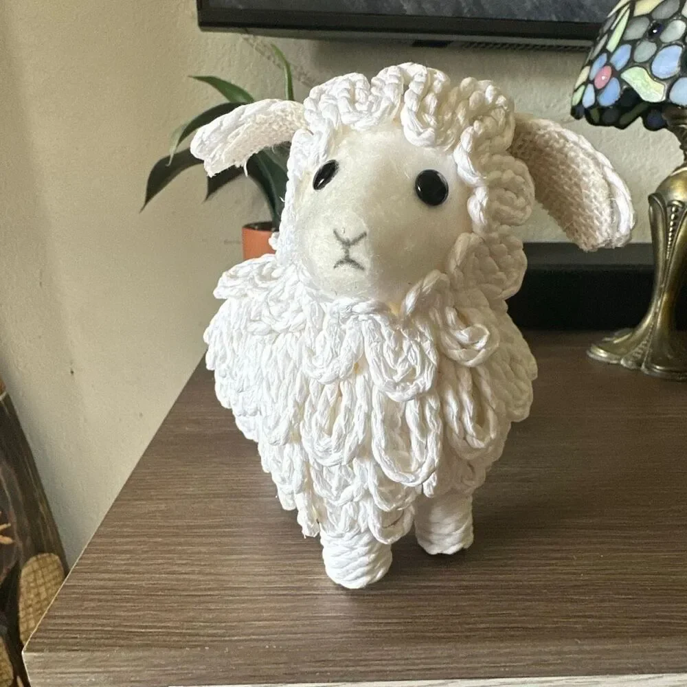 White rope Sheep / Lamb 6”x6”